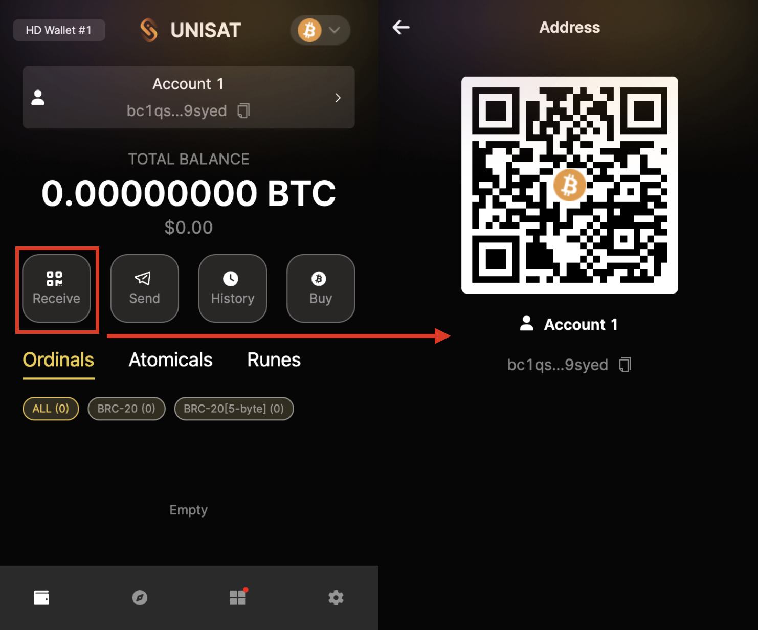 Funding a connected Native SegWit address