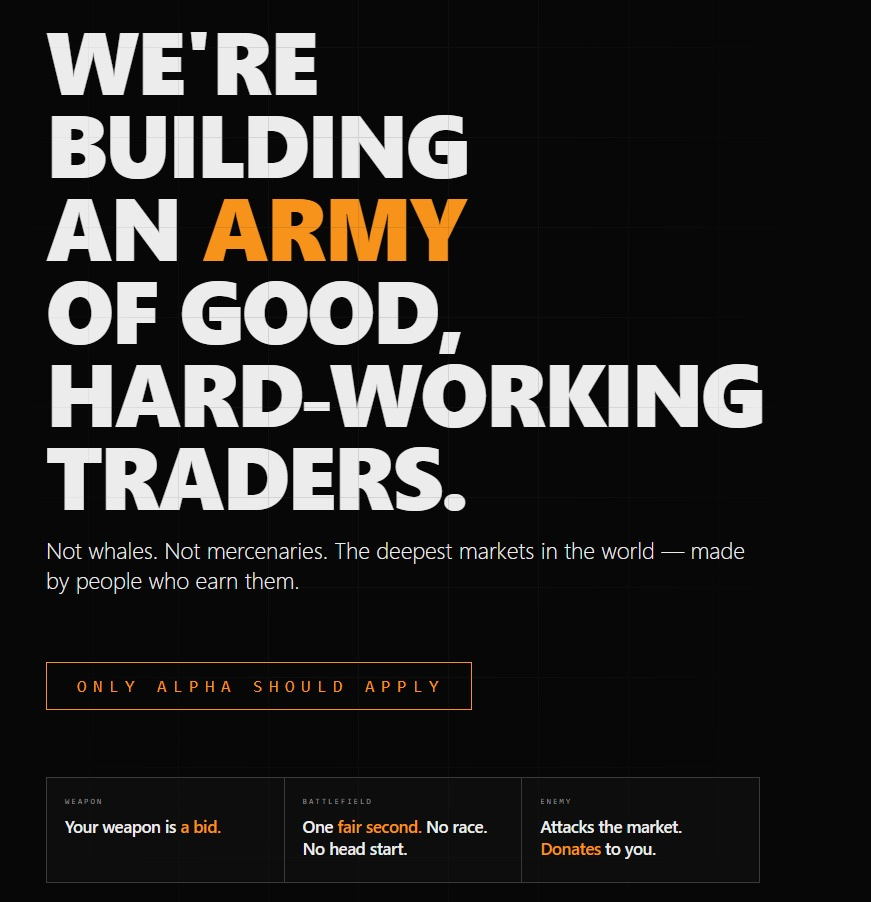 We're building an army of good, hard-working traders